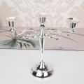 3 Arms Candle Holder Rack Metal Wedding Candlestick Decor for Home