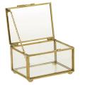 2x Geometric Glass Style Jewelry Box Table Container for Displaying