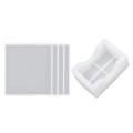 4pcs Square Resin Coaster Mold with Coaster Storage Molds for Casting