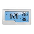 Hygrometer Digital Temperature Time Clock Humidity Meter Backlight