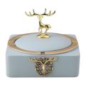 Resin Elk Ashtray with Lid Outdoor for Smokers Home Office Patio F