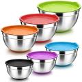 Mixing Bowl, Stainless Steel Mixing Bowls with Airtight Lid