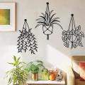 3pcs Metal Vase Wall Arts Decor,flower In Vase Iron Wall Decoration