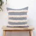 Boho Decorative Tufted Throw Pillow Covers Cotton Woven 18x18 Inch