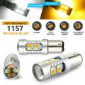 10pcs Dual Color Led Bulb T20 7443 W21/5w Car Turn Signal Lamp C