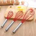 3 Pieces Of Silicone Egg Beater Stainless Steel Hand Mixer Black