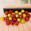 Christmas Tree Decorations 6cm 24 Buckets Of Painted Balls Red