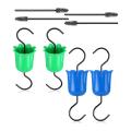 Large Ant Moat Guard for Hummingbird Feeders Accessory Hooks , 8 Pack