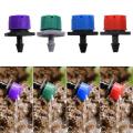 100 Pcs Adjustable Irrigation Drippers for Watering System - Green