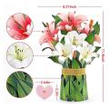 Lilies Flower 3d Popup Greeting Cards for Mothers Day Greeting Cards