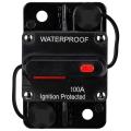 Waterproof Circuit Breaker,with Manual Reset,12v-48v Dc,100a,for Car