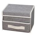 Foldable Home Underwear Storage Box (gray Double Layer One Draw)