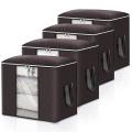 4 Packs Foldable Storage Bag Organizers with Zips,handles -1