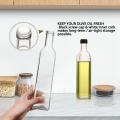 500ml Clear Oil and Vinegar Bottle with Pouring Funnel for Kitchen