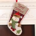 Large Christmas Stockings with 3d Santa Claus Snowman for Xmas , B