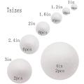 130 Pack 7 Sizes Including 1-4 Inch, Polystyrene Smooth Round Balls