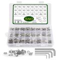 544 Piece Threaded Machine Screws, Bolts and Nuts Set M3 M4 M5 M6