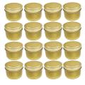 16 Pcs Metal Candle Tin Cans 4 Oz Empty Candle Jars with Lids Gold