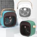 Portable Mini Air Conditioner Desktop Fan Humidifier Purifier(black)