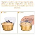 Dessert Cups with Lids,25 Pack Gold Aluminum Foil Baking Cups Holders