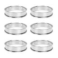 6 Pcs Cooking Round Cake Ring Mold, Stainless Steel Muffin Tart Rings