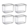4pcs Food Storage with Lid Kitchen Fruit and Vegetable