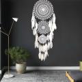 Extra Dream Catcher with 3 Circles White Feather Macrame 127 Cm Long