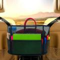Extra Large Car Net Pocket Handbag Holder Between Seats - (black)