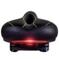 Bicycle Saddle with Tail Light Thicken Widen Comfortable,black Green