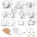 27pcs Polymer Clay Cutters 11 Shapes Earring Making Kit Molds