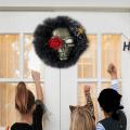 Halloween Decoration Spider Skull Mask Wreath Pendant Party Supplies