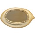 3x Decorative Gold Leaf Ceramic Plate Dish Porcelain Candy Dish