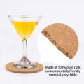 Cork Coasters for Drinks with Metal Holder,natural Cork Coaster Set