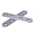 2x Flat Stainless Steel Repair Mending Fixing Plate Brackets Support