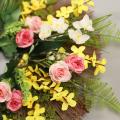 Spring Wreath for Front Door - Daisy and Ferns for Wedding Wall Decor