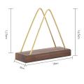 Solid Wood Creative Vertical Triple-cornered Tissue Holder Coffee A