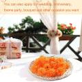 Marigold 100pcs Artificial Flowers Heads for Garlands Crafts Orange