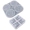 2pcs Round Coaster Sets Silicone Cup Rack Epoxy Casting Molds