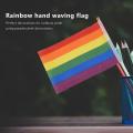 50 Pack Rainbow Small Mini Stick Flags,decorations