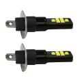 2pcs Car Led 12v-24v 12smd Light 3030 Chipset, for Fog Lights White