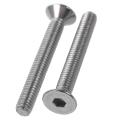 20 Pcs Stainless Steel Countersunk Screws Hex Key Bolts M4 X 30mm