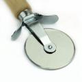 Stainless Steel Wood Handle Pizza Wheel Cutter