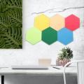 12 Pack Hexagon Felt Pin Board with 12 Pushpins 5.5 X 5 X 0.2 Inches
