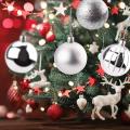 20 Pcs Silver Christmas Balls Christmas Tree Decoration Ornaments