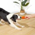 Dog Squeak Toy Rubber Carrot Dog Tough Interactive Tough Orange