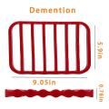2 Pack Non Stick Cooling Rack for Meat Silicone Baking Rack Red