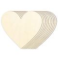 10pcs Wooden Heart Shaped Blank Wood Chips