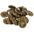 20pcs Zinc Alloy Buttons Horse Head Carved Round Bronze Tone 15mmdia.