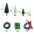 Artificial Christmas Trees Miniature Sisal Frosted Christmas Trees