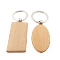 40 Pcs Blank Wooden Key Chain Diy Wood Keychains Key Tags Gifts